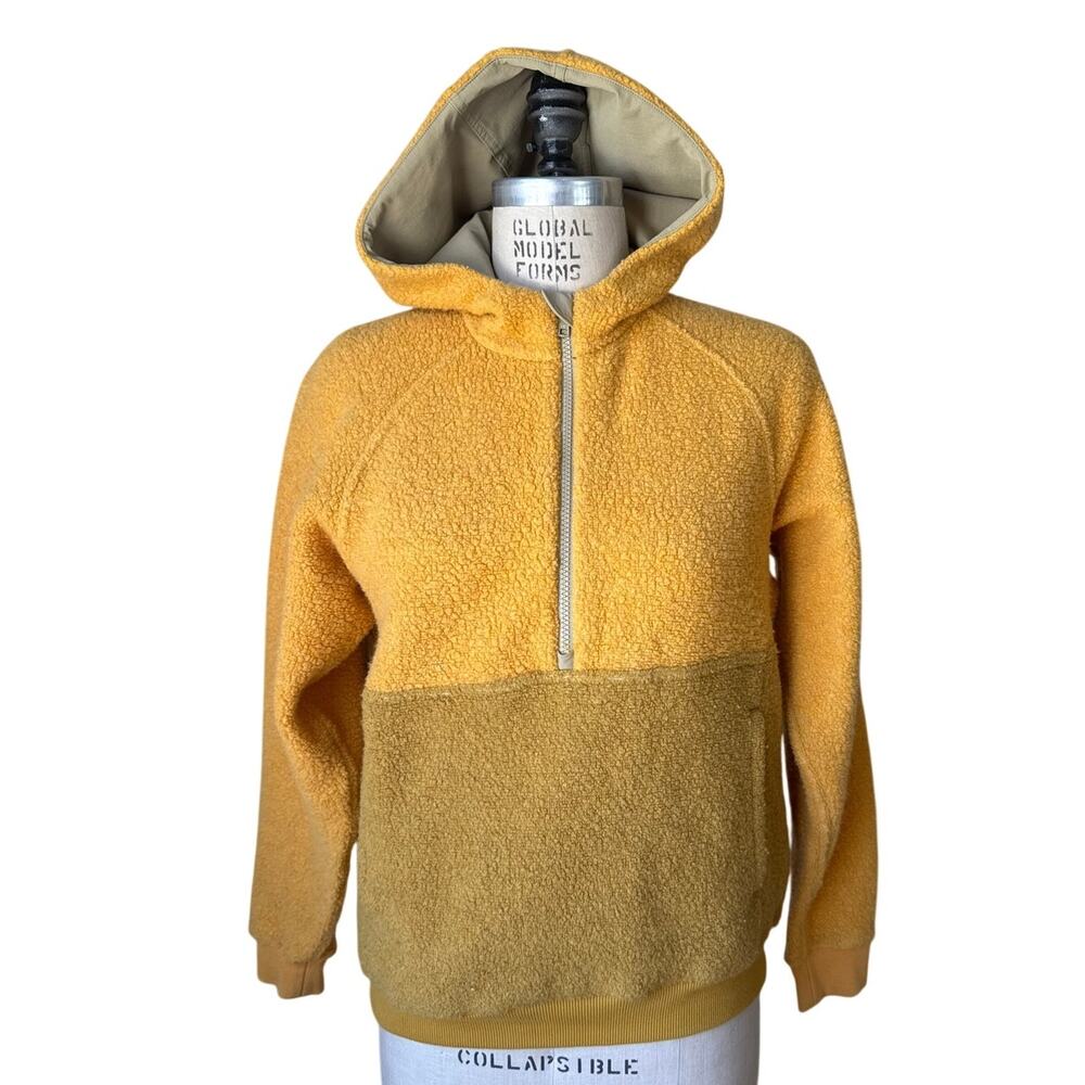 Outdoor Voices MegaFleece Half-Zip Hoodie in Sunflower & Dijon Yellow Size XS